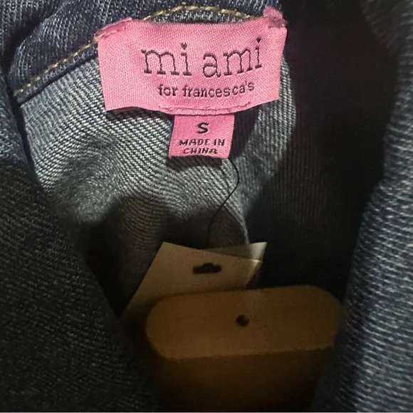 Francesca’s Oversized Denim Jacket – Dark Wash | Size S | NWT - Picture 7 of 10